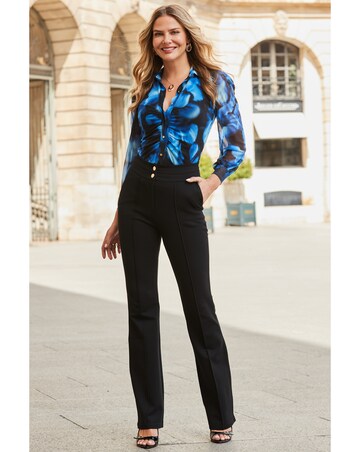 Sosandar Ponte Contour Waist Flare Trouser