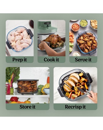 Ninja CRISPi PRO 5 in 1 Glass Air Fryer Moss Green