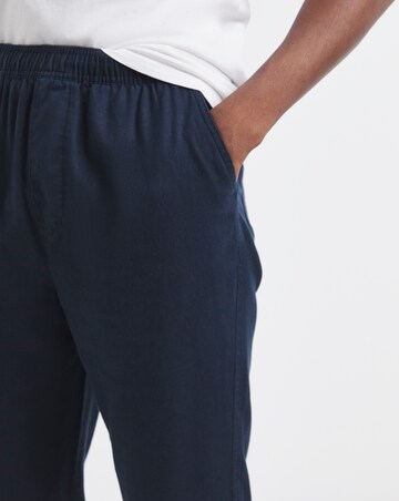 Linen Blend Tapered Elasticated Trouser