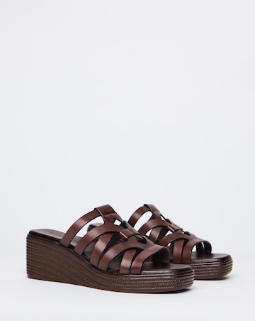 Monarch Wedged Woven Mule - Wide Fit (E)