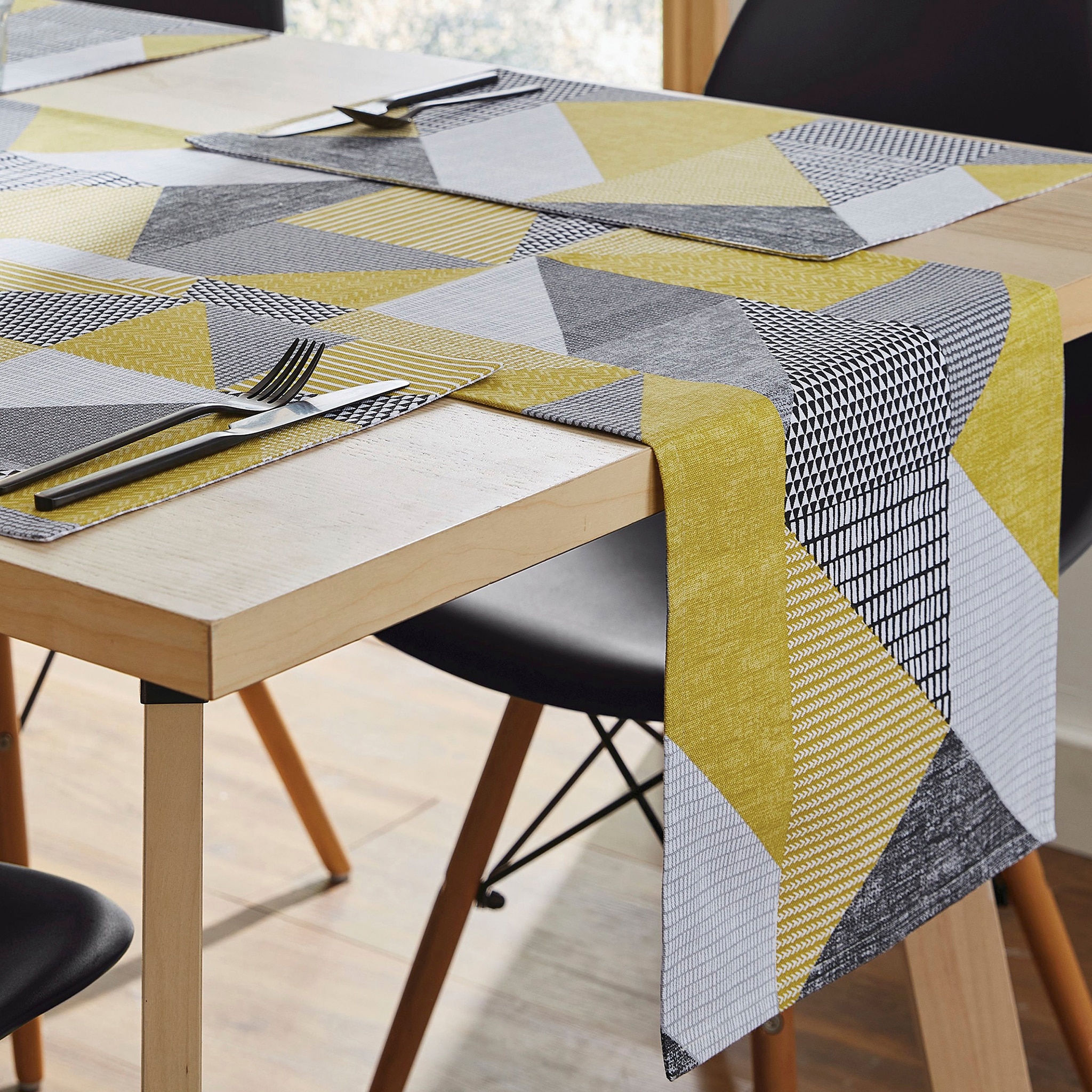 table cloth set on table