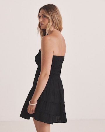 Beach To Beach Broderie Trim Mini Beach Dress