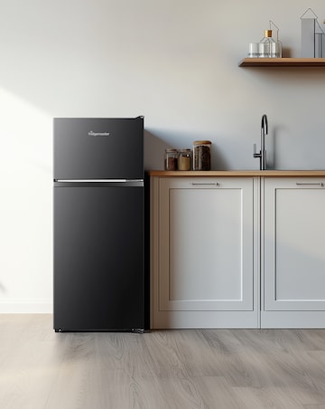 Fridgemaster MTM48120EB Fridge Freezer - Black E Rated