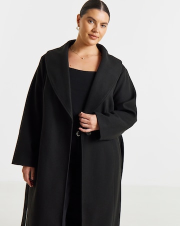Leopard Faux Fur Collar Coat