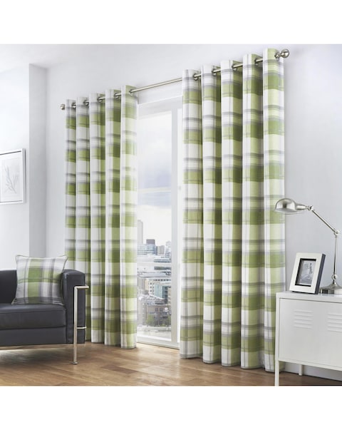 Balmoral Check Eyelet Curtains