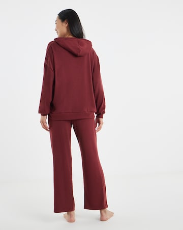 Figleaves Soft Knit Ribbed Hooded Lounge Set