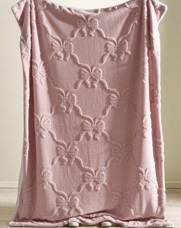 Catherine Lansfield Carved Bow Throw