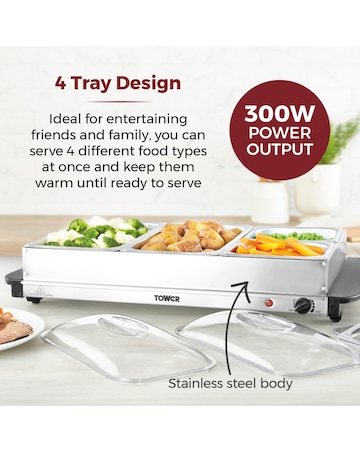 Tower 2x2.5L+ 2 x 1.2L Buffet Server