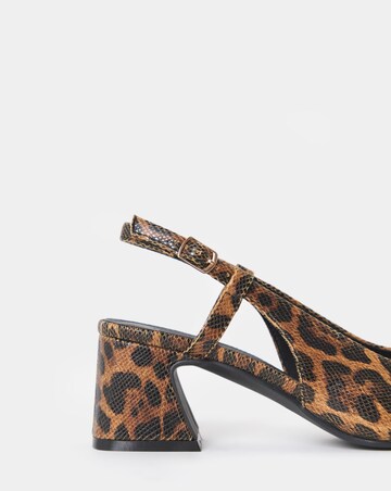 Vivi Block Heel Slingback Shoes - Wide Fit (E)