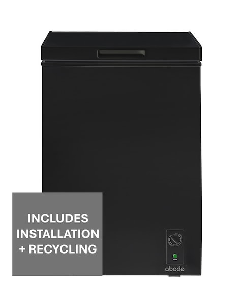 Abode A99CF0E1B Chest Freezer 99L Black + Install