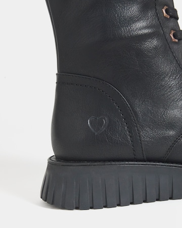 Heavenly Feet Fern Lace Up Chunky Boot - Extra Wide Fit (EEE)