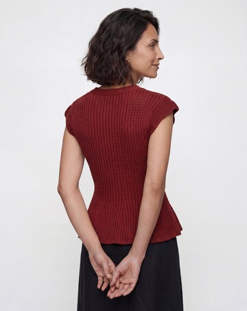 Knitted Frill Sleeve Vest