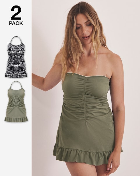 Value 2 Pack Bandeau Swimdresses