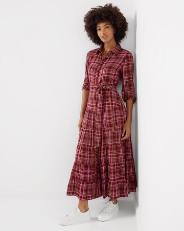 Joe Browns Petite Willow Check Button Through Maxi Dress