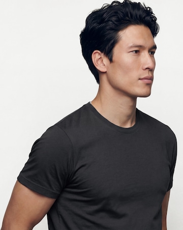 Pure Cotton Crew Neck T-Shirt Extra Long- Black