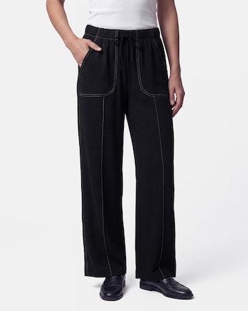 Stitch Detail Wide Leg Trouser