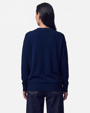 Navy Slouchy V Neck Tunic