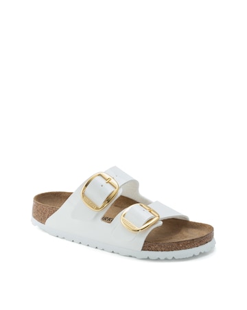 Birkenstock Arizona White Big Buckle Sandals - Standard Fit (D)
