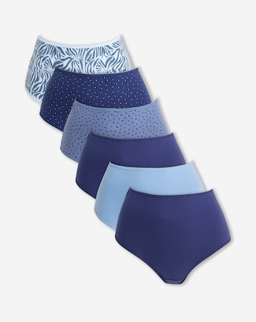 Pretty Secrets (6 Pack) Cotton Full Fit Brief Knickers