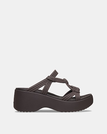 Crocs Espresso Brooklyn Knot Sky Sandal - Standard Fit