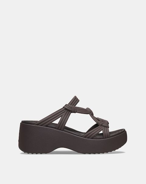Crocs Espresso Brooklyn Knot Sky Sandal - Standard Fit