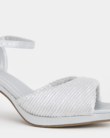 Eve Pleated Two Part Platform Heels - Wide Fit (E)