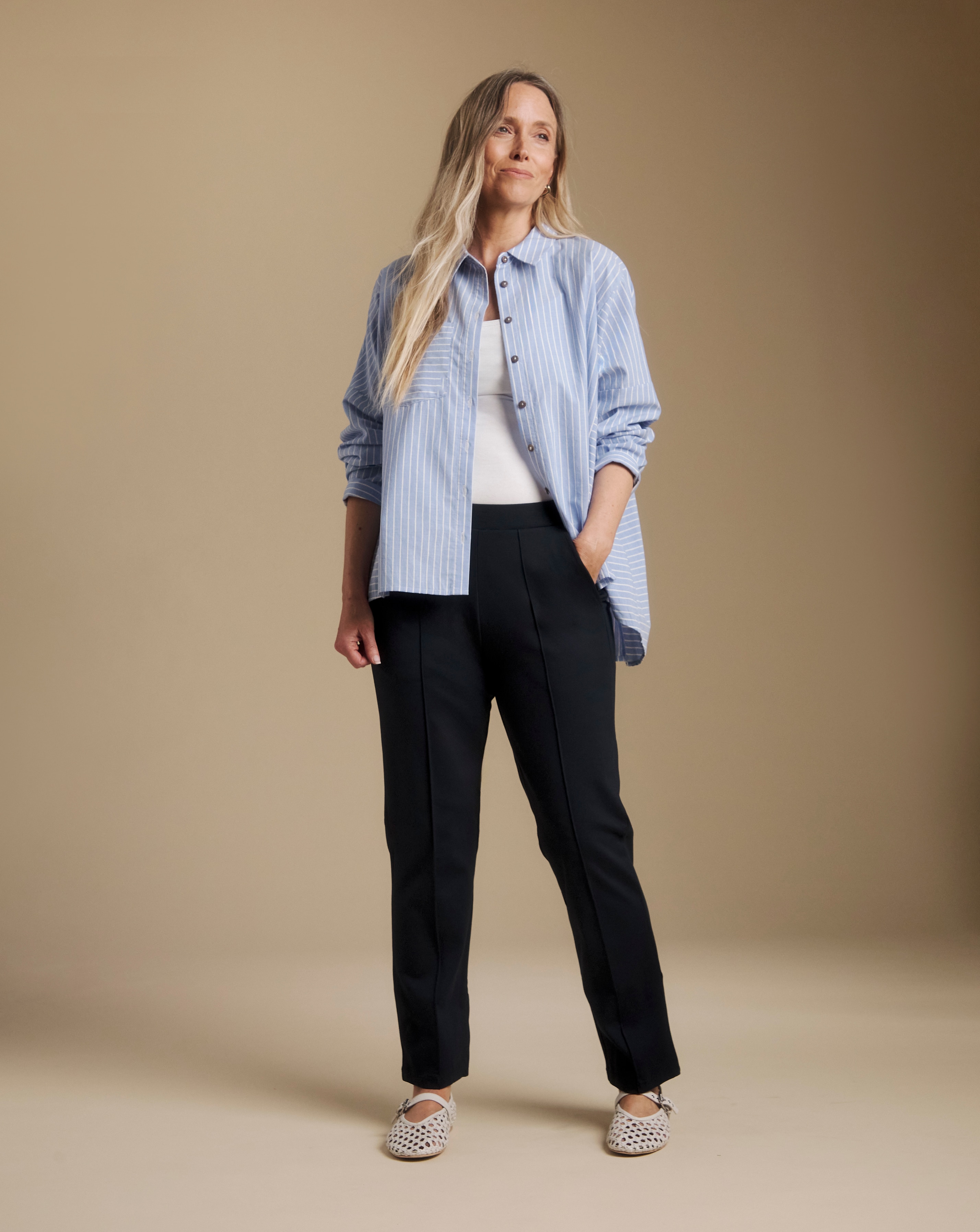 Slimma Comfort Fit Navy Trouser Short