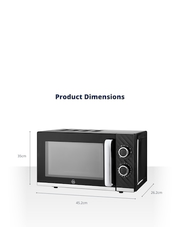 Swan Windsor Microwave Black