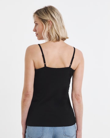 Black Cami Vest With Adjustable Straps