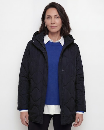 Navy Short Quilted Jacket