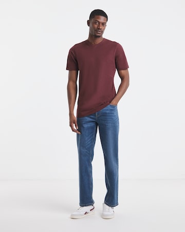 Pure Cotton V Neck T-Shirt Long