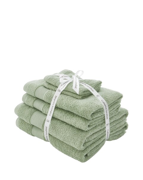 Catherine Lansfield Anti Bacterial 6 Piece Towel Bale