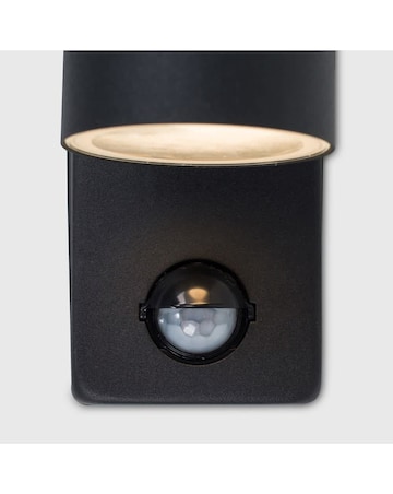 ValueLights Black Outdoor Up Down IP44 PIR Motion Sensor Light - Bulb Included
