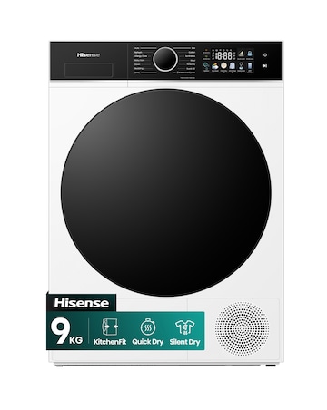Hisense 3i 9kg KitchenFit Heat Pump Dryer White