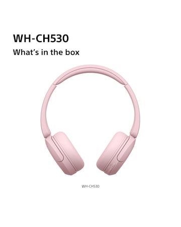 Sony WH-CH530 Wireless On-Ear Headphones - Pink