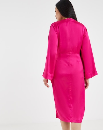 Satin Wrap Dress