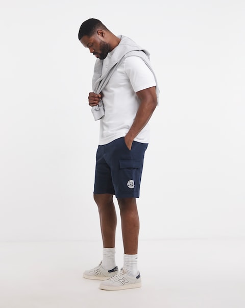 JACK & JONES Gordon Alliance Sweat Cargo Shorts - Navy