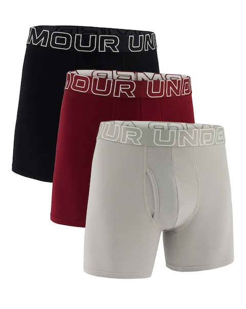 Under Armour Performance Cotton 6 Inch Boxers - 3 Pack