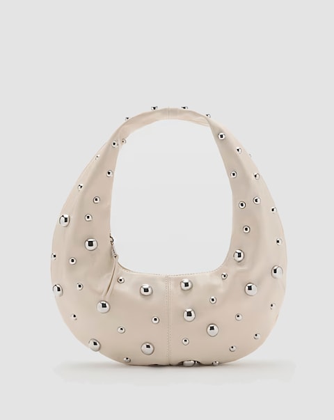 Mango Studded Shoulder Bag