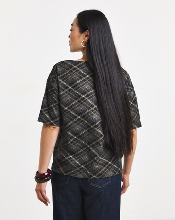 Check Jacquard Boxy T-Shirt