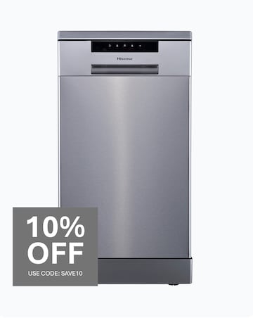 Hisense HS523E15XUK Dishwasher, E rated, 10 place setting
