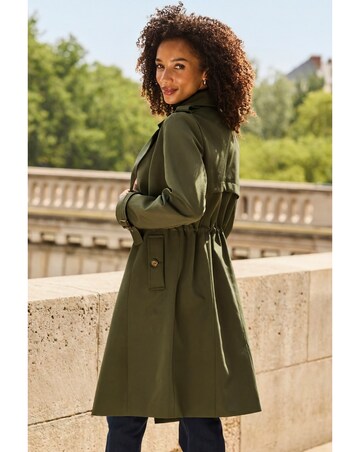 Sosandar Cinched Waist Trench Coat