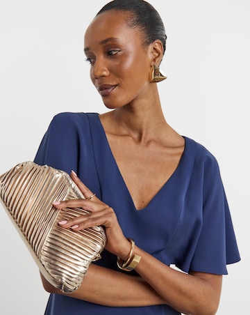 Joanna Hope Navy Angel Sleeve Dress