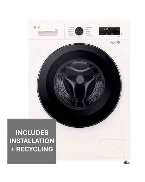 LG X10 W4X1085NWK 8kg/5kg 1400 Spin Washer Dryer - White + Install