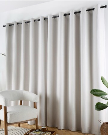Curtina Plain Twill Eyelet Curtains