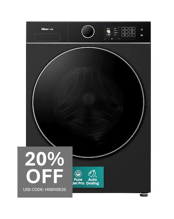 Hisense KitchenFit 5i Series WD5I1245BBR 12kg/8kg Washer Dryer - Black