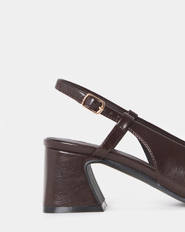 Vivi Block Heel Slingback Shoes - Wide Fit (E)