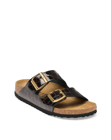 Birkenstock Arizona Natural Leather Mule Sandals - Standard Fit