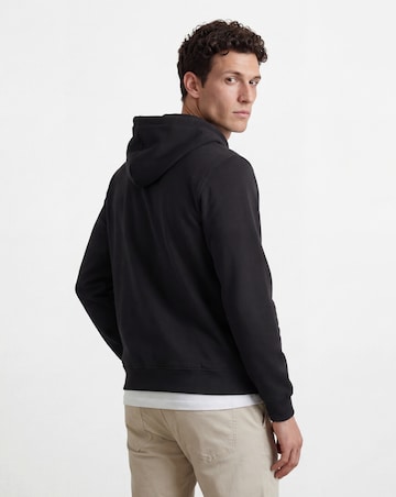 Full Zip Hoodie Extra Long Length- Black