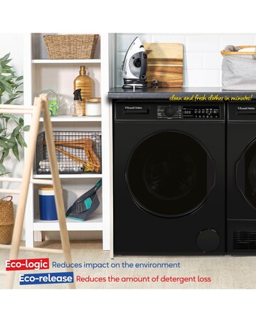 Russell Hobbs RH914W116B 9kg 1400rpm Washing Machine Black + Install